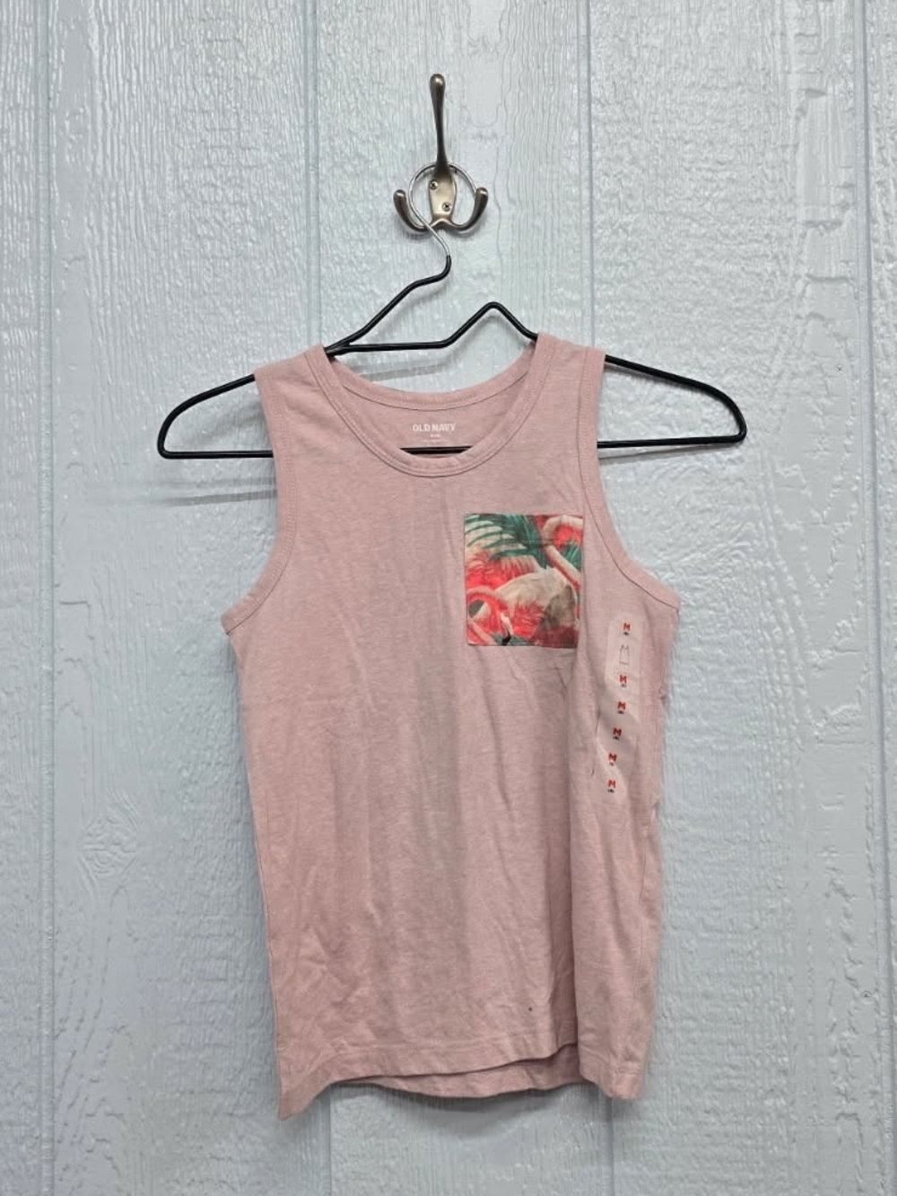 Old Navy Kids Medium Pink Tropical Pocket Tank